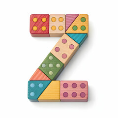 Colorful English alphabet letters, each in vibrant hues, arranged