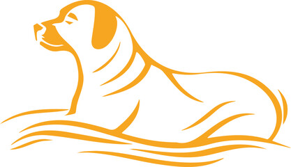 Dog Logo Symbol Vector Template, simple dog logo design