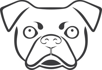 Dog Logo Symbol Vector Template, simple dog logo design