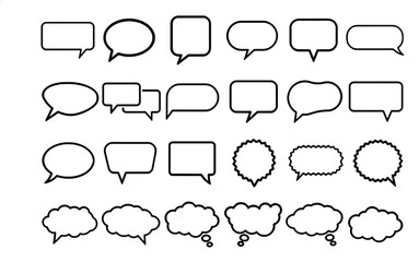 Obraz premium Set of bubble icon vector illustration