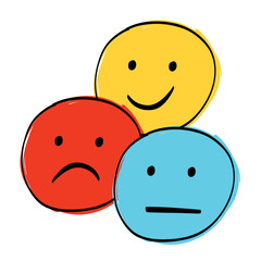 Satisfaction survey emoticons