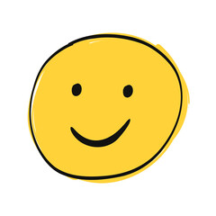 Simple Hand-Drawn Smiley Face Graphic