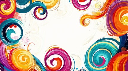 Fototapeta premium An appealing abstract background featuring swirling hues, providing ample room for text or imagery on cards or brochures
