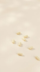 Magnesium Glycinate supplements on a blurred surface.
