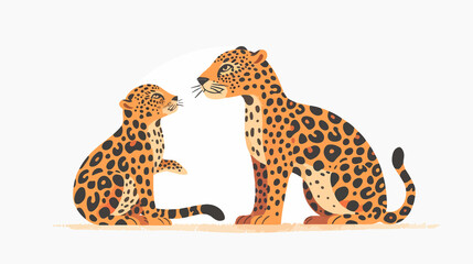 Leopard Mother and Baby in Wild Jungle - Professional Wildlife Photography