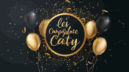 Elegant Gold Circle Design with Celebrate Text Wedding Invitation