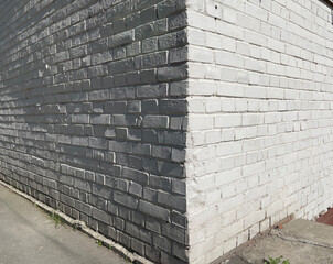 Brick Wall painted with white paint