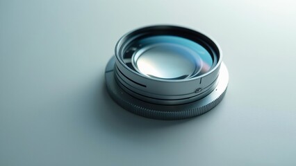 Closeup Detailed View of Camera Lens Element