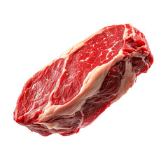 A pieces of fresh Lamb chop cut, isolated on white background, showcasing culinary concept.