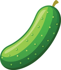 Hand drawn  vector cucumber isolated on white background.