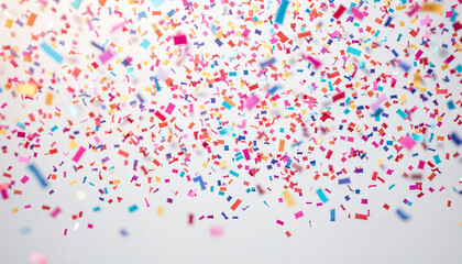Fototapeta premium colorful confetti on white background