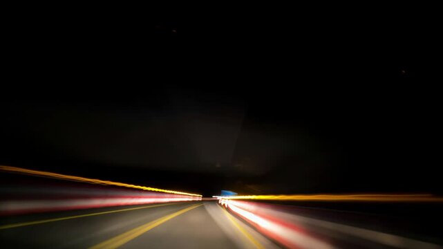 a night highway traffic timelapse 4k 30fps video