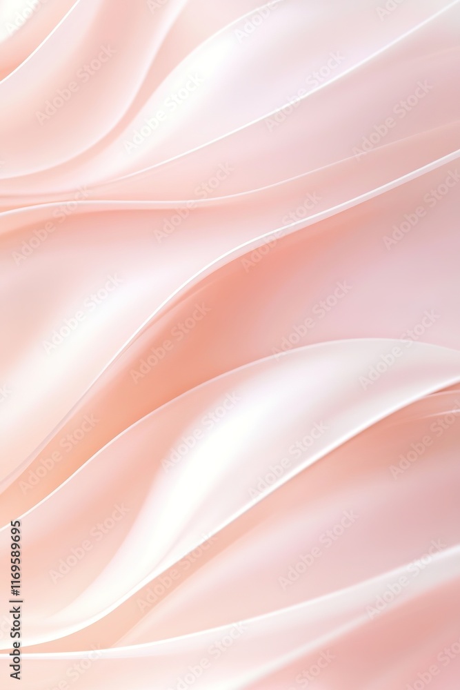 Poster smooth pink waves design with soft gradients