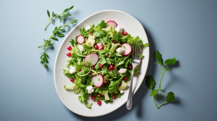Carefully Curated Mixed Greens Salad with Butter Lettuce and Arugula