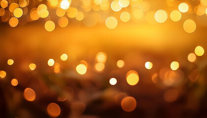 yellow and orange color summary bacground withe blurred defocus bokeh light for template