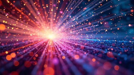 Vibrant Light Rays Explosion Abstract Background