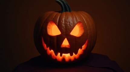 Jack-o'-Lantern Rapper with Glowing Eyes
