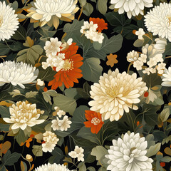 Tiled flower background