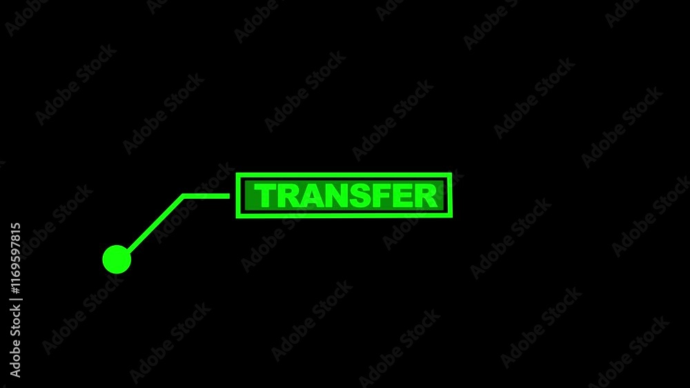 Poster animation of hud elements with text transfer. animate a white callus for text. hud elements on black