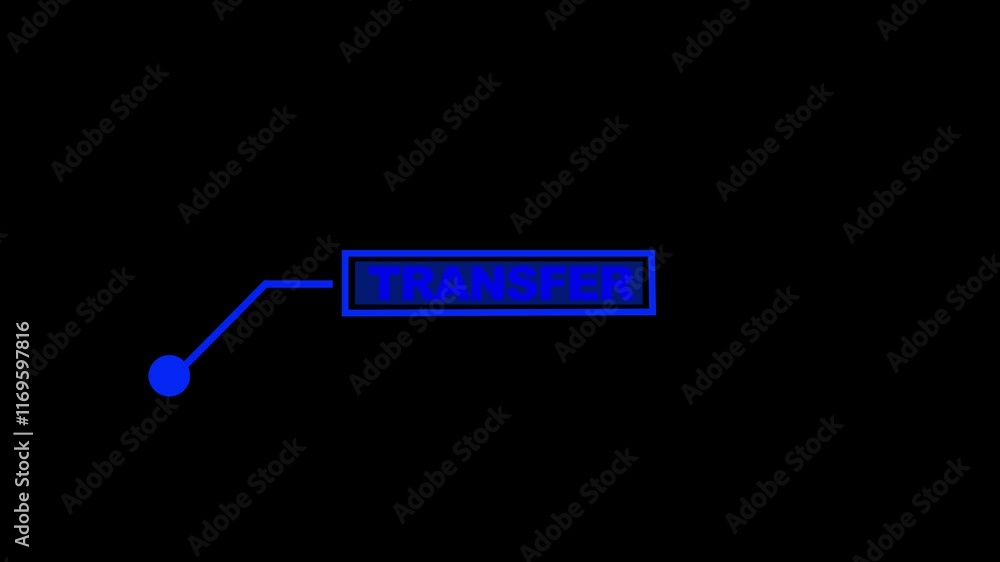 Poster animation of hud elements with text transfer. animate a white callus for text. hud elements on black