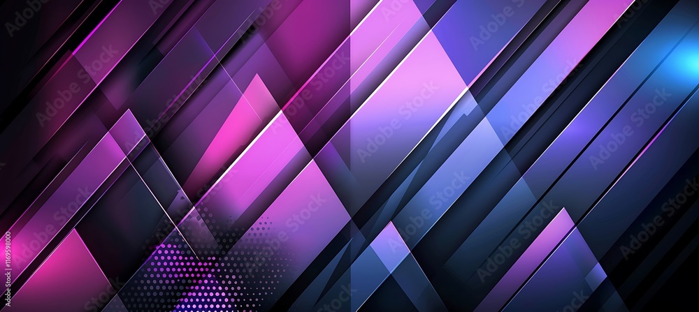 Poster vibrant purple background with abstract geometric shapes that create a unique and creative visual fo