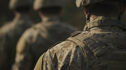 Fototapeta premium Leadership in Strategic Military Briefings