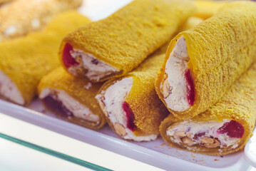 Turkish traditional lokum sweet delight