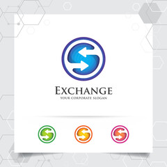 Finance logo marketing design with arrow vector and statistic symbol for investment ,data analyst ,financial company.