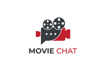 Movie Talk logo template design vector. Vector illustration.