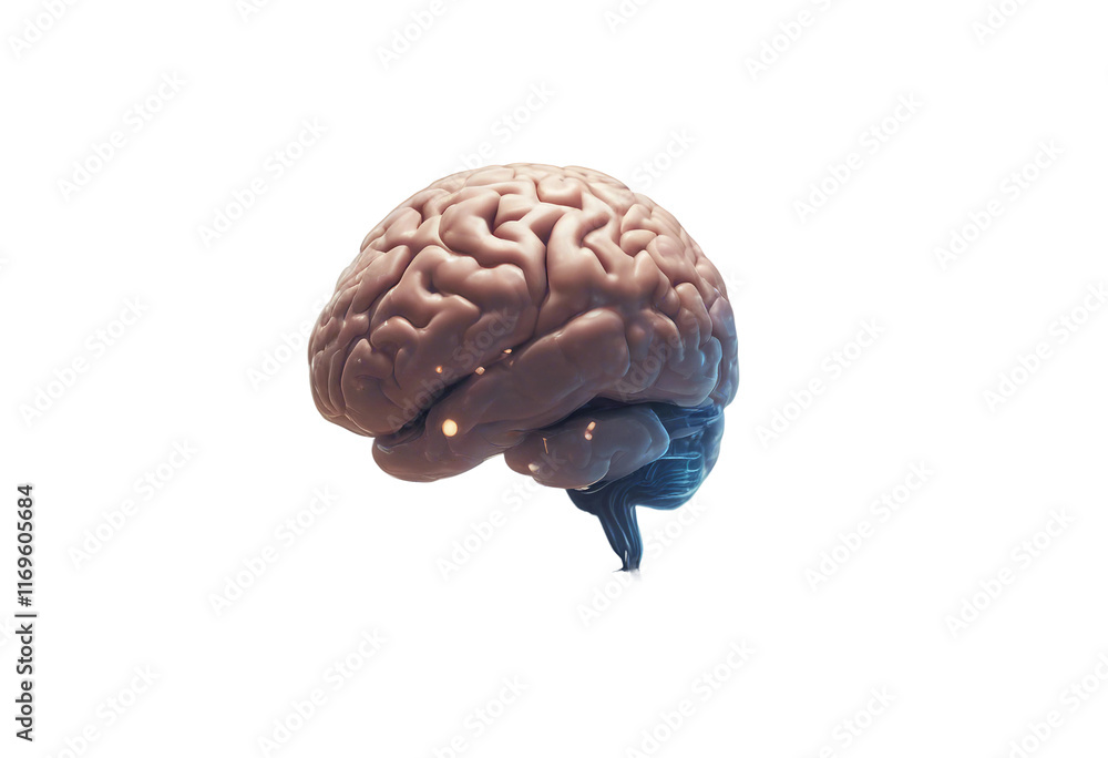 Poster image of brain isolated on transparent background