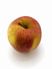 Red and Yellow Apple Isolated on White Background