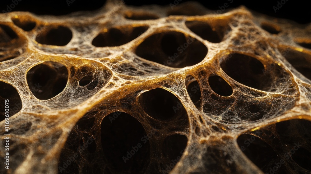 Poster abstract gold network texture close up