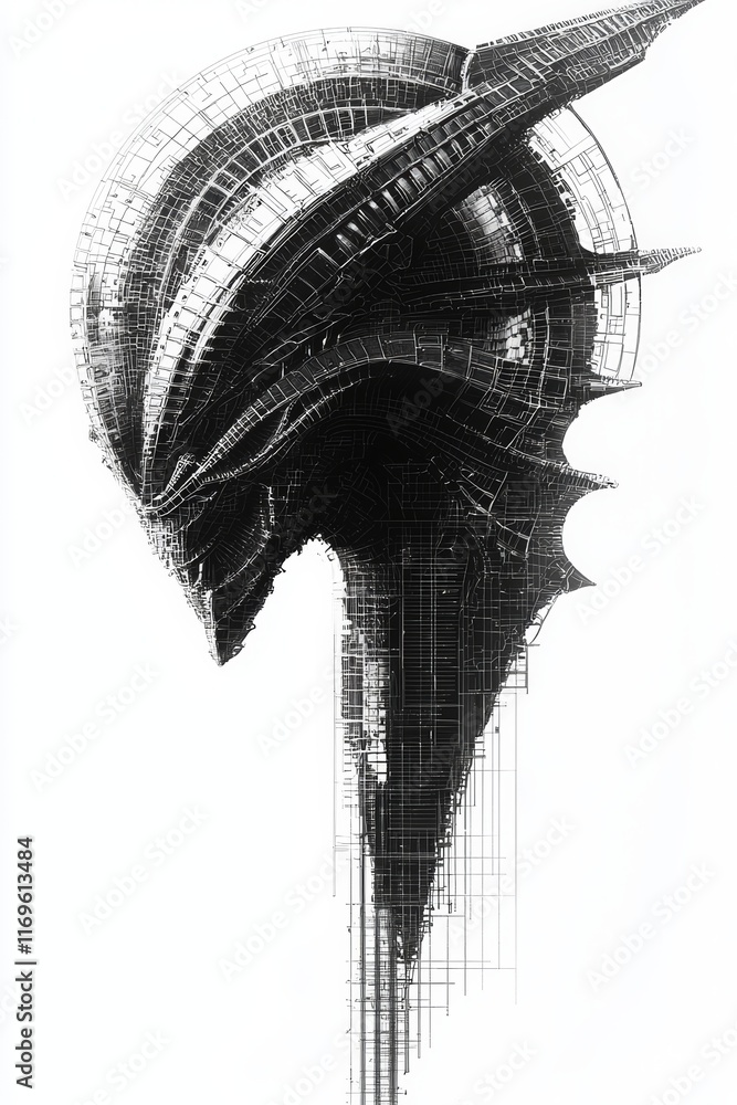 Poster abstract architectural structure design