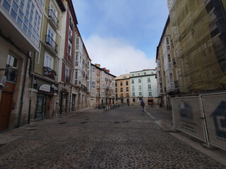Calle de casco histórico de Burgos, España