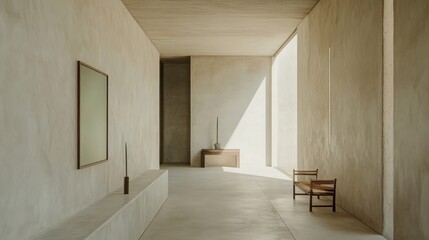 Minimalist Interior Design Hallway With Natural Light