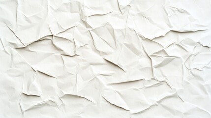Obraz premium Crumpled White Paper Texture Background
