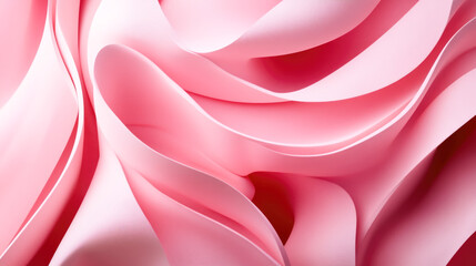 Obraz premium Elegant pink fabric with flowing waves and soft texture