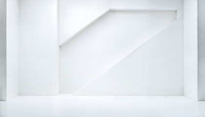 Fototapeta premium Wide White Background 3d illustration 