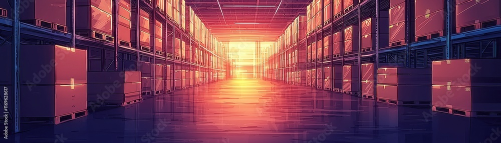 Aufkleber optimizing inventory management in a warehouse with advanced software solutions