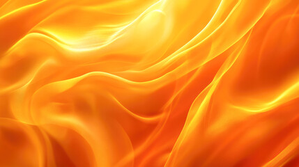 Vibrant flowing orange and yellow fabric textures with soft waves