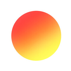 Yellow orange gradient round sticker