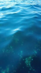 Obraz premium Deep blue rippled water, serene texture background, backdrop, water texture, illustration