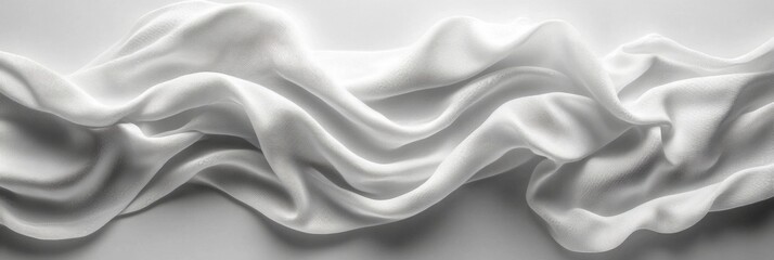 Fototapeta premium Smooth elegant white silk or satin luxury cloth texture can use as wedding background