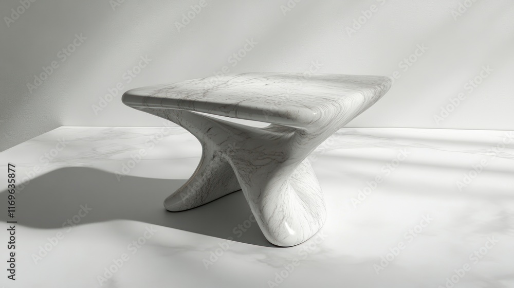 Poster modern abstract marble side table design