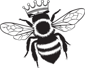  A vector illustration of a bee.