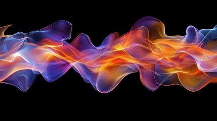 Obraz premium Abstract Colorful Waves Flowing Design