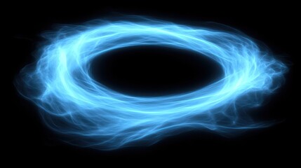Obraz premium Luminous Blue Energy Ring Abstract Design