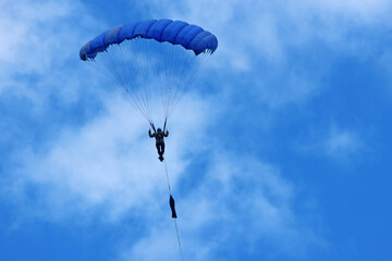 	
Paraglider being towed by a winch	