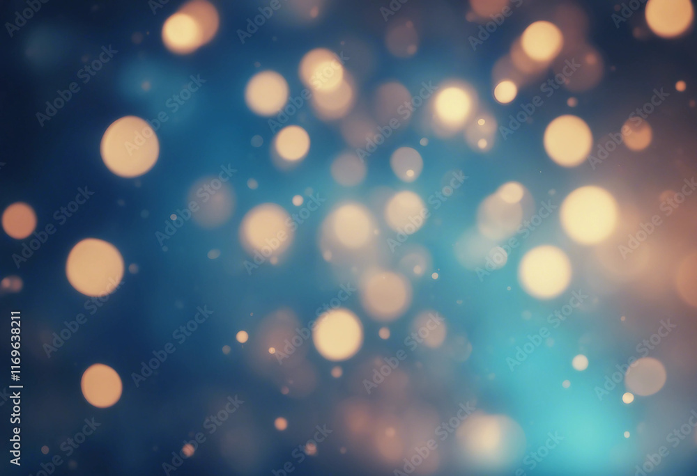 Poster blue glow particle abstract bokeh background