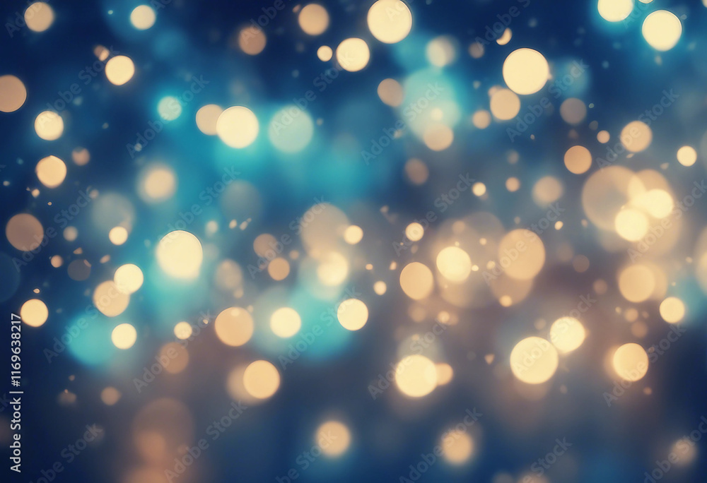 Poster blue glow particle abstract bokeh background